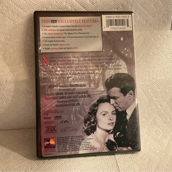 It's a Wonderful Life DVD Frank Capra Jimmy Stewart 1946 - Picture 2 of 4